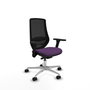 PIQUERAS Y CRESPO Silla de oficina Mardos con mecanismo Sincro/Traslack, Morado y Negro