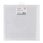 Edm Rejilla de Ventilación Cuadrada con Tapones y Mosquitera ABS Blanca 250x250x7mm