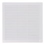 Edm Rejilla de Ventilación Cuadrada con Tapones y Mosquitera ABS Blanca 250x250x7mm