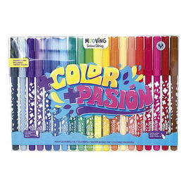 Rotulador Fibra Mooving Colores Brillantes Estuche De 20