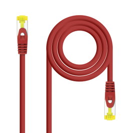 Nanocable Cable de red latiguillo RJ45 LSZH Cat.6A SFTP AWG26, Rojo, 2.0 m