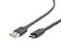 Gembird Cable USB 2.0 A a USB Tipo C de 1.80 m Negro - CCP-USB2-AMCM-6 - Velocidad 480 Mbps, Carga 3A/36W, Contactos Chapados en Oro