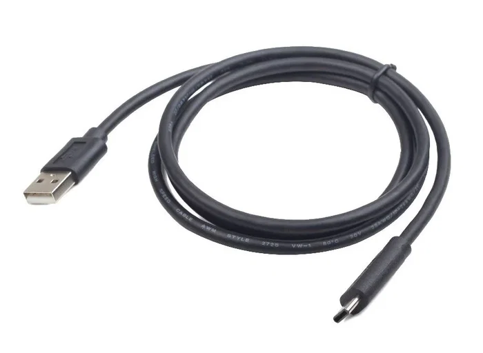 Gembird Cable USB 2.0 A a USB Tipo C de 1.80 m Negro - CCP-USB2-AMCM-6 - Velocidad 480 Mbps, Carga 3A/36W, Contactos Chapados en Oro