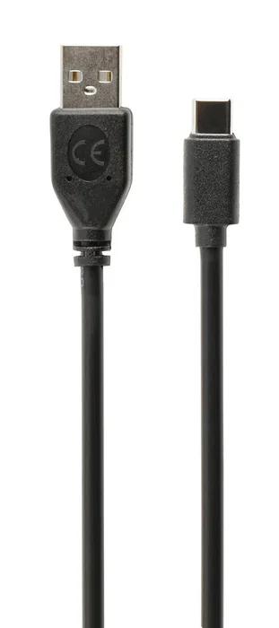 Gembird Cable USB 2.0 A a USB Tipo C de 1.80 m Negro - CCP-USB2-AMCM-6 - Velocidad 480 Mbps, Carga 3A/36W, Contactos Chapados en Oro