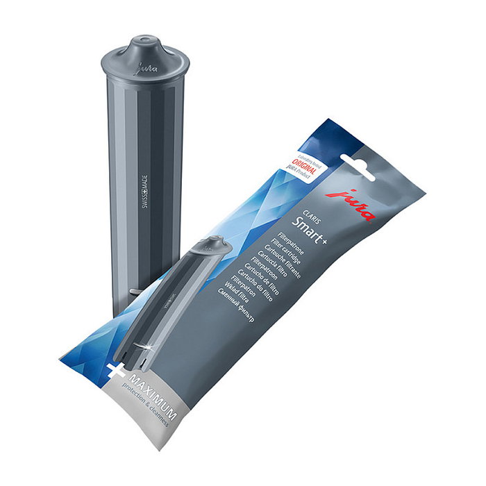 Jura Filtro de Agua CLARIS Smart+ - 1 Cartucho, Compatible con D4, D6, E6, E8, ENA, GIGA, IMPRESSA, S8, WE, Z Serie (93 mm)