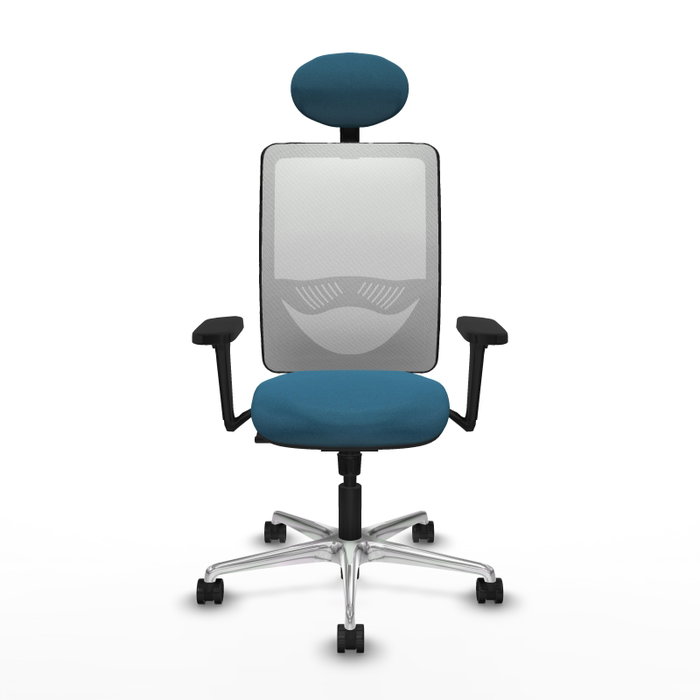 PIQUERAS Y CRESPO Silla de oficina Zulema con Mecanismo Sincro, Verde petróleo y Blanco PIQUERAS Y CRESPO Silla de oficina Zulema con Mecanismo Sincro, Verde petróleo y Blanco