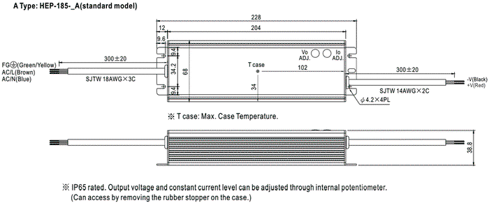 MEAN WELL HEP-185-36A 187,2W 36VDC