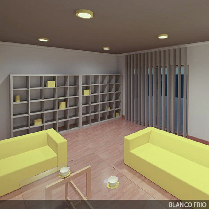 Plafón LED Circular Amarillo 18W 1800Lm 2700K Blanco Cálido