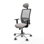 PIQUERAS Y CRESPO Silla de oficina Zulema con mecanismo Sincro/Traslack, Blanco y Gris