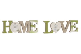 DKD Home Decor Decoración MDF Aceite de Oliva Verde y Natural 30x2x10