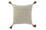 DKD Home Decor Cojin India 1c24 Boho 45 x 45 cm Algodon Lino Hecho a Mano