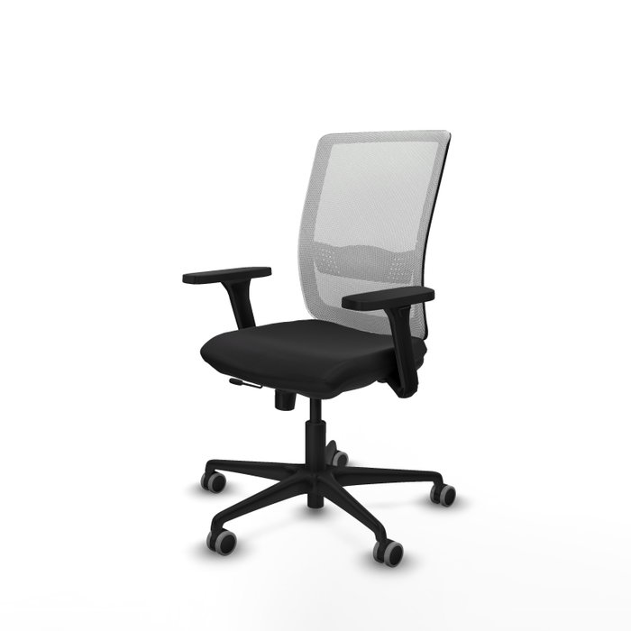 PIQUERAS Y CRESPO Silla de oficina Haches con mecanismo Sincro/Traslack, Blanco y Negro PIQUERAS Y CRESPO Silla de oficina Haches con mecanismo Sincro/Traslack, Blanco y Negro