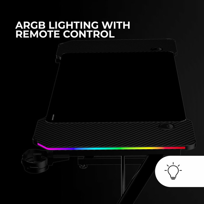 Mars Gaming MGD-X120RGB Mesa Gaming RGB Negro