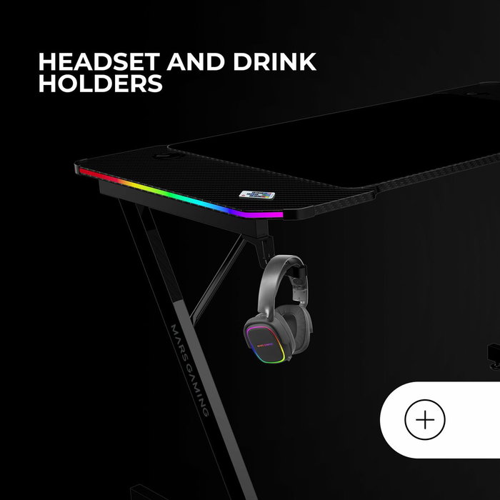 Mars Gaming MGD-X120RGB Mesa Gaming RGB Negro