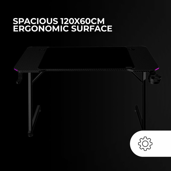 Mars Gaming MGD-X120RGB Mesa Gaming RGB Negro