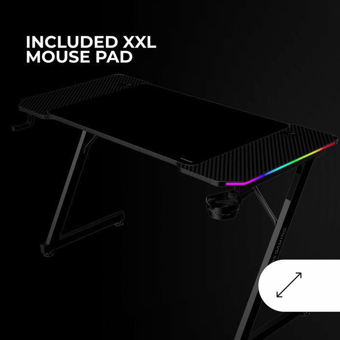 Mars Gaming MGD-X120RGB Mesa Gaming RGB Negro