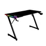 Mars Gaming MGD-X120RGB Mesa Gaming Negro 120x60 cm con Iluminación RGB, Alfombrilla XXL, Soportes para Auriculares y Bebidas, Gestión de Cables, Superficie Fibra Carbono