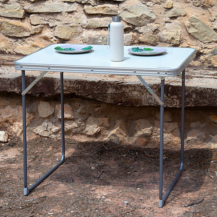 Color Baby Mesa Camping Plegable 80X60X70 Cm Blanca