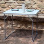 Color Baby Mesa Camping Plegable 80X60X70 Cm Blanca