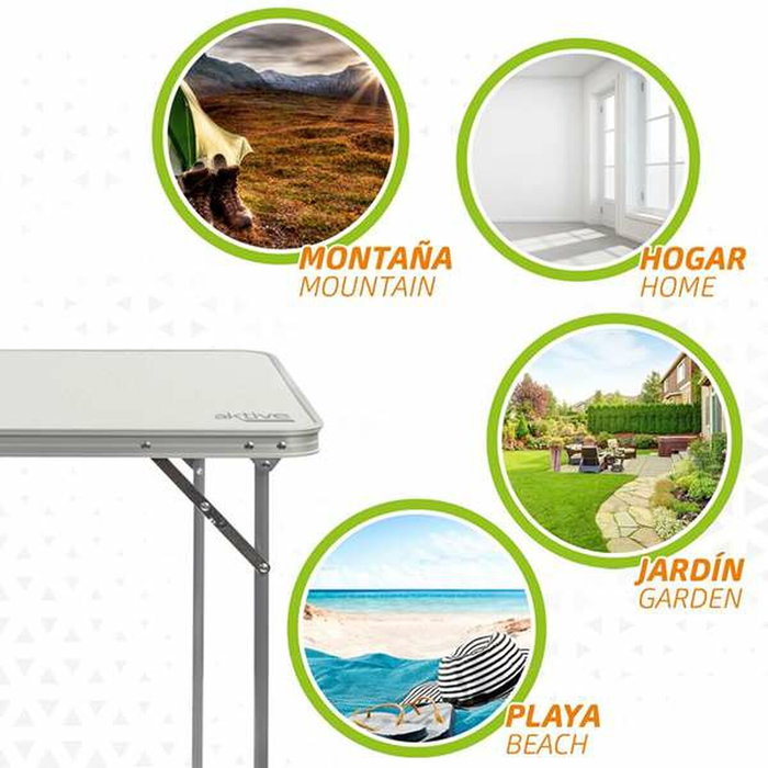 Color Baby Mesa Camping Plegable 80X60X70 Cm Blanca Color Baby Mesa Camping Plegable 80X60X70 Cm Blanca