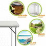 Color Baby Mesa Camping Plegable 80X60X70 Cm Blanca