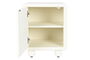 DKD Home Decor Mesita de Noche Moderna Blanco 1 Puerta 40 x 55 x 45 cm