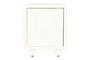 DKD Home Decor Mesita de Noche Moderna Blanco 1 Puerta 40 x 55 x 45 cm