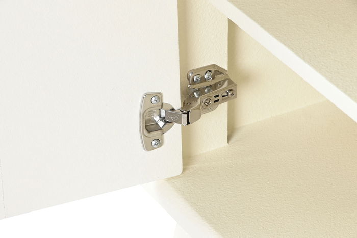 DKD Home Decor Mesita de Noche Moderna Blanco 1 Puerta 40 x 55 x 45 cm