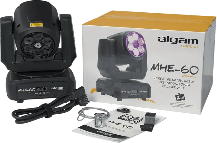 ALGAMLIGHT Luz Led Wash 6 x 15W Rgbw + Láser Verde 200Mw