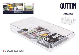Quttin Organizador Multipropósito 36 x 20.5 x 5 cm, Caja de Almacenaje, Ref -1476- (12 Unidades)