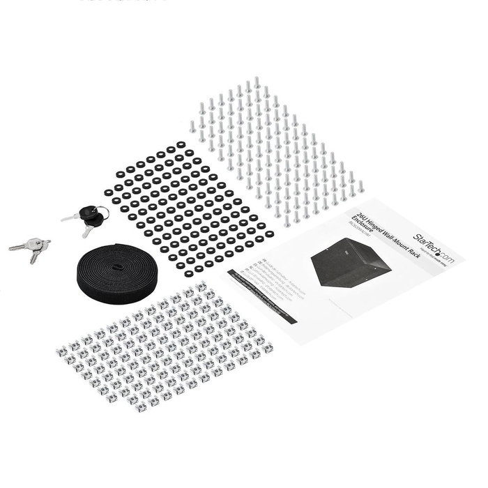 StarTech Armario Rack de Pared 26U 19 Pulgadas 4 Columnas RK2620WALHM para Servidores y Equipos de Red
