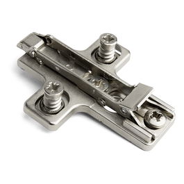 Salice Base Avión DOMI ZMK H0 BARGR09 Regulación Frontal y Vertical con Montaje Clip Zamak Níquel