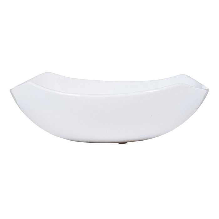 Ixia Centro de Mesa Blanco de Cerámica 22,50 x 22,50 x 7 cm