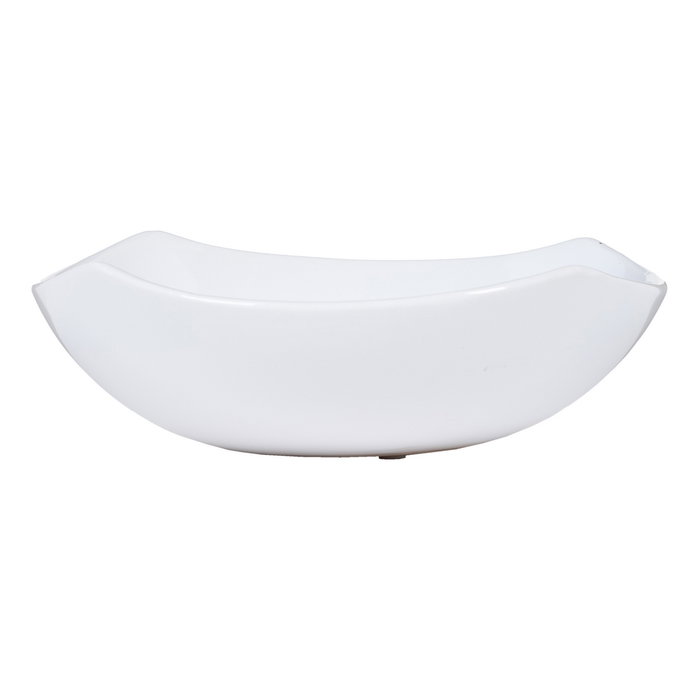 Centro Mesa Blanco Cerámica Decoración 22,50 X 22,50 X 7 cm (Set de 2)