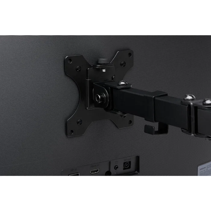 Kensington K55408WW Brazo de Montaje para Monitor de hasta 34", 8 kg, Soporte de Escritorio Ergonómico con SmartFit, Rotación 180°, Giro 90°, Negro, VESA 75/100