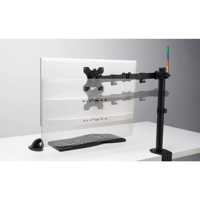 Kensington K55408WW Brazo de Montaje para Monitor de hasta 34", 8 kg, Soporte de Escritorio Ergonómico con SmartFit, Rotación 180°, Giro 90°, Negro, VESA 75/100
