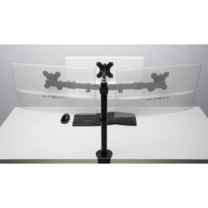 Kensington K55408WW Brazo de Montaje para Monitor de hasta 34", 8 kg, Soporte de Escritorio Ergonómico con SmartFit, Rotación 180°, Giro 90°, Negro, VESA 75/100