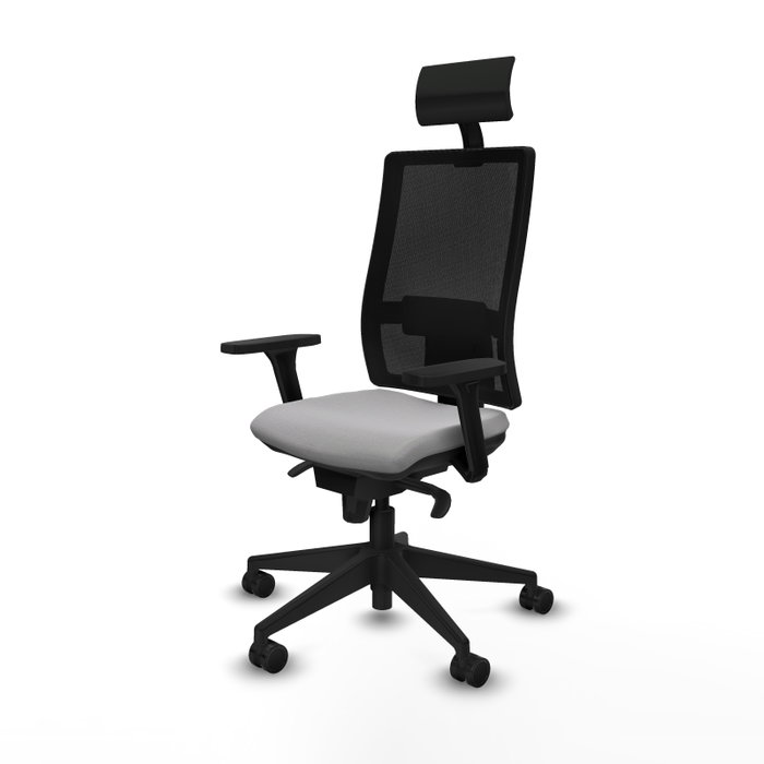 PIQUERAS Y CRESPO Silla de oficina Horna Gris claro con Brazos 3D