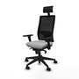 PIQUERAS Y CRESPO Silla de oficina Horna Gris claro con Brazos 3D