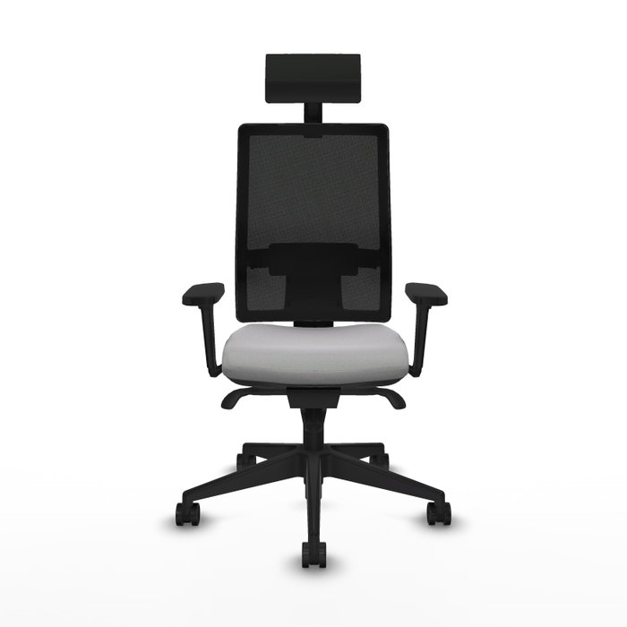 PIQUERAS Y CRESPO Silla de oficina Horna Gris claro con Brazos 3D
