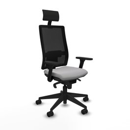 PIQUERAS Y CRESPO Silla de oficina Horna Gris claro con Brazos 3D