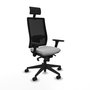 PIQUERAS Y CRESPO Silla de oficina Horna Gris claro con Brazos 3D