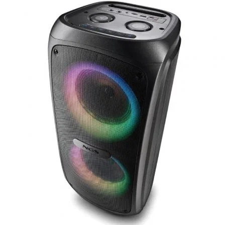 NGS Altavoz Portable Bluetooth WILD TEMPER 200W con TWS y Luces LED RGB, USB, AUX IN, Batería de 5 Horas