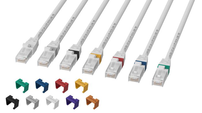 Lanview Cable de Red CAT6A UTP 0,5m Blanco LSZH, ALTA FLEXIBILIDAD, SmartClick