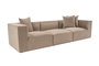 Atelier Del Sofa Sofá Sora 3 de 3 Plazas, Color Cappuccino, Tela 100% Lino, 270 cm Ancho