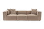Atelier Del Sofa Sofá Sora 3 de 3 Plazas, Color Cappuccino, Tela 100% Lino, 270 cm Ancho