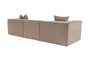 Atelier Del Sofa Sofá Sora 3 de 3 Plazas, Color Cappuccino, Tela 100% Lino, 270 cm Ancho