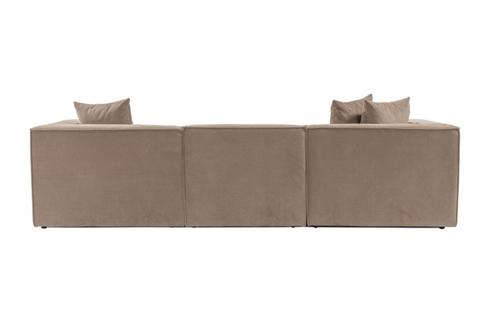 Atelier Del Sofa Sofá Sora 3 de 3 Plazas, Color Cappuccino, Tela 100% Lino, 270 cm Ancho Atelier Del Sofa Sofá Sora 3 de 3 Plazas, Color Cappuccino, Tela 100% Lino, 270 cm Ancho