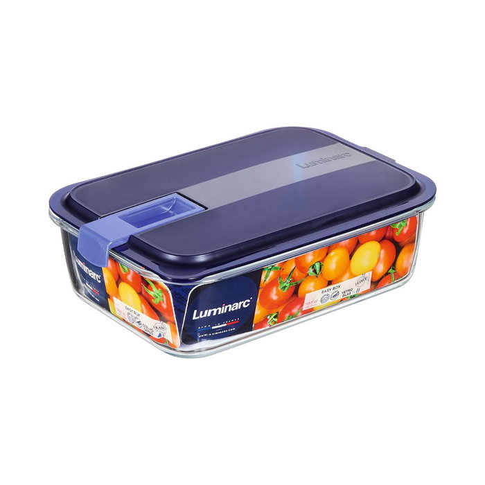 Recipiente Rectangular Hermetico Easy Box Luminarc 25x18x8 cm - 197 cL