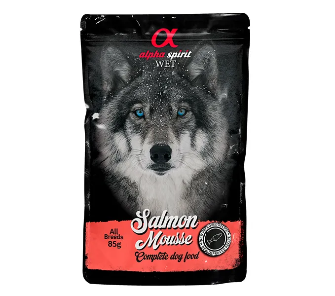 Alpha Spirit Canine Pouch Salmón 24x85g Alpha Spirit Canine Pouch Salmón 24x85g